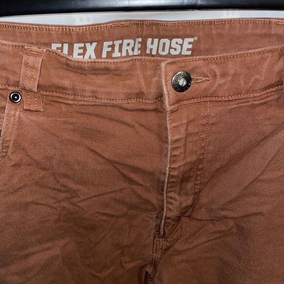 Duluth Flex Fire Hose Men’s Work Pants Size 42x30 Light Brown Outdoors Comfort - Picture 3 of 12